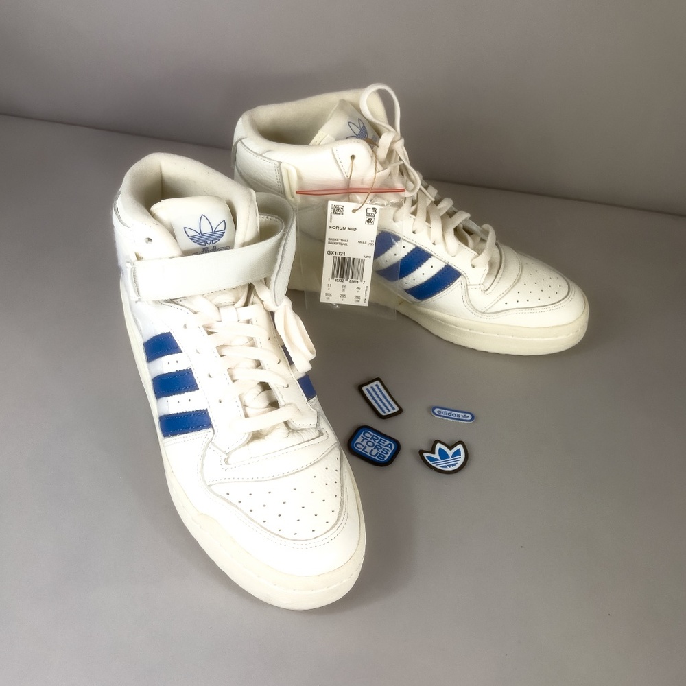 Adidas Originals Mens Basketball Forum Mid sneakers with Patches - Picture 2 of 11